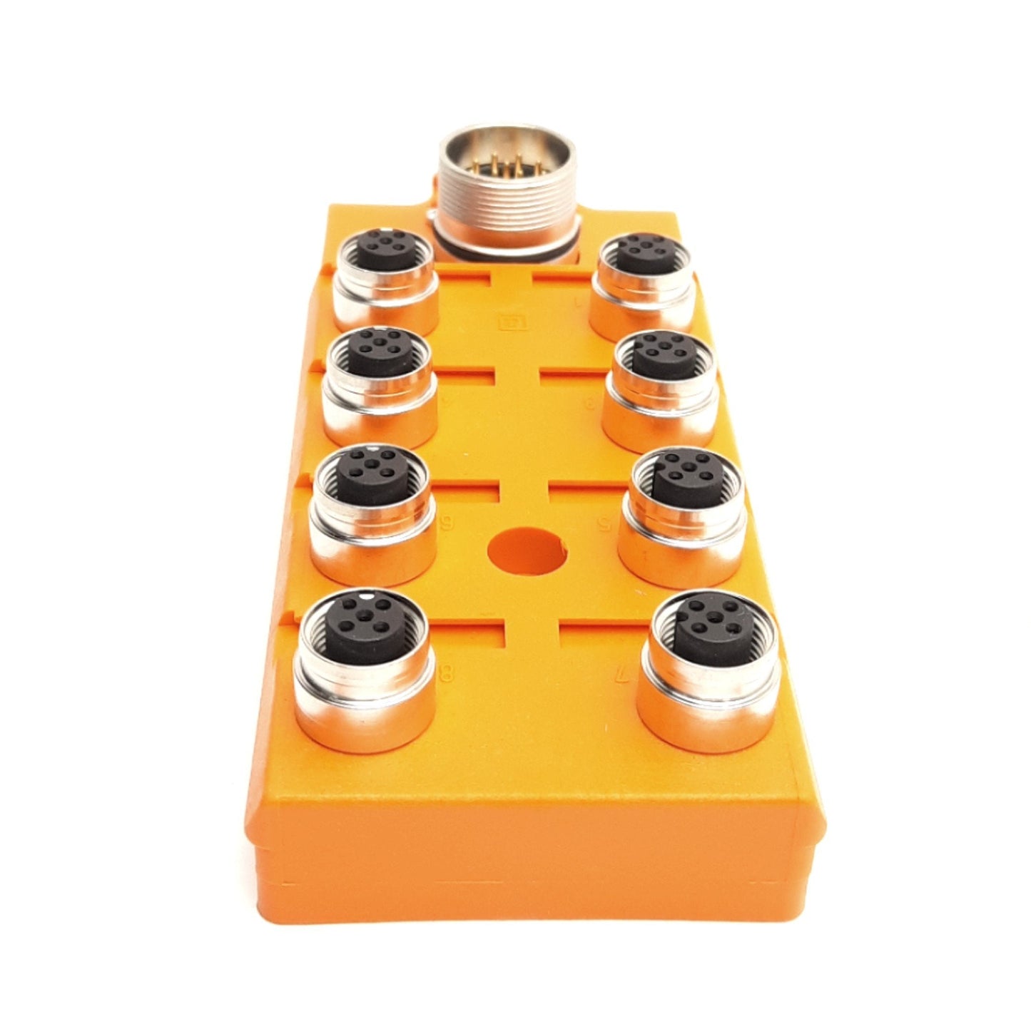 New – Open box Lumberg Automation ASBS85-4 11129 Distribution Box, 8-Port, M23/M12, 60V 4A