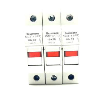New – Open box Lot Of 3 Bussmann CHM1DI Fuse Holder 690VAC, 32A, For: Midget Fuses, 1 Pole
