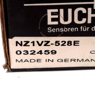 New – Open box Euchner NZ1VZ-528E Safety Switch, 230VAC/24VDC 6A, 1NO Contact, R1/2in *NO KEY*