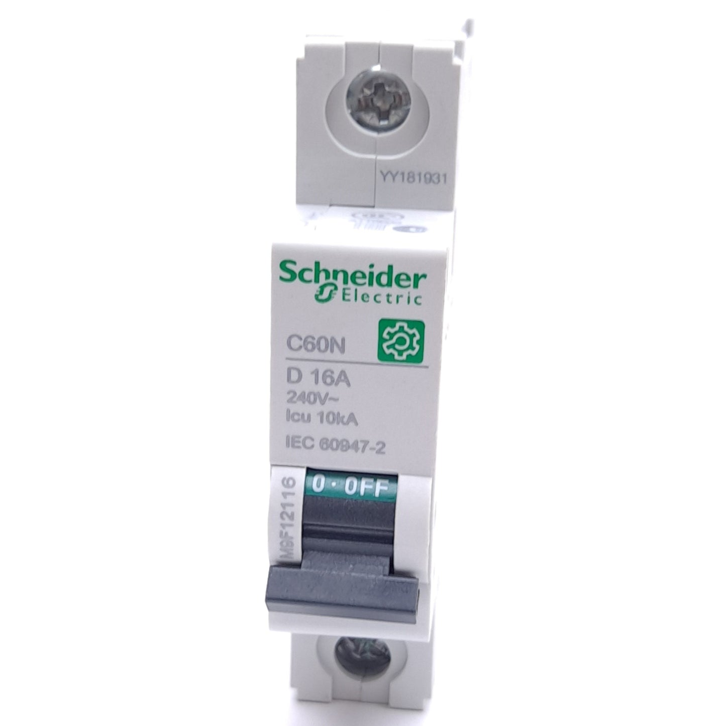 New – Open box Schneider Electric M9F12116 Circuit Breaker, 1-Pole, 240VAC 16A, D-Curve