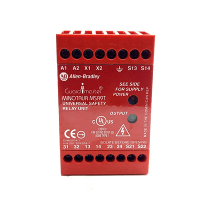 New – Open box Allen Bradley 440R-F23027 Safety Relay, 24V AC/DC Supply, 4A 250VAC, DIN Rail