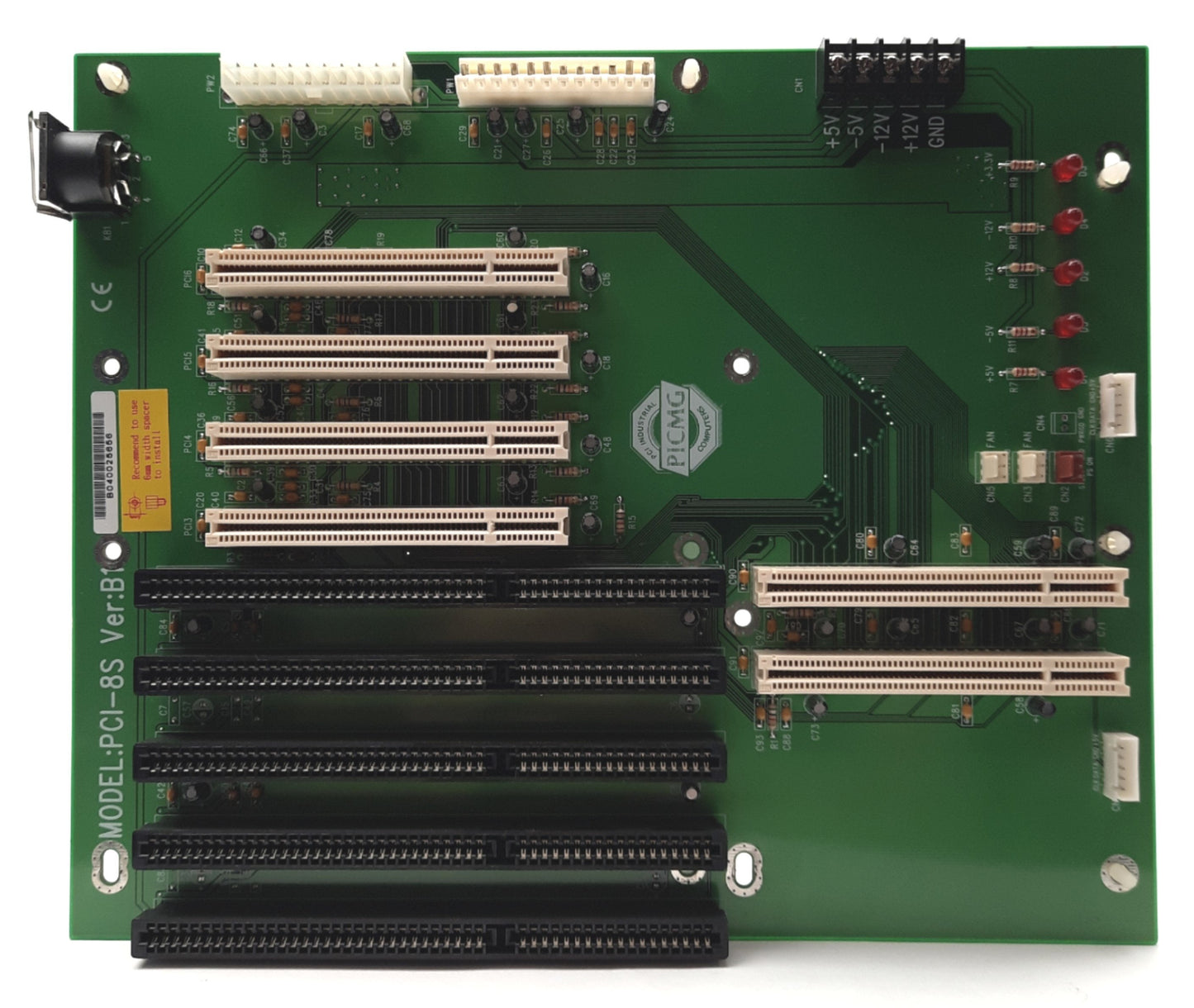 Used IEI PCI-8S SBC Backplane, AT/ATX, 2x PICMG 1.0, 3x ISA, 4x PCI
