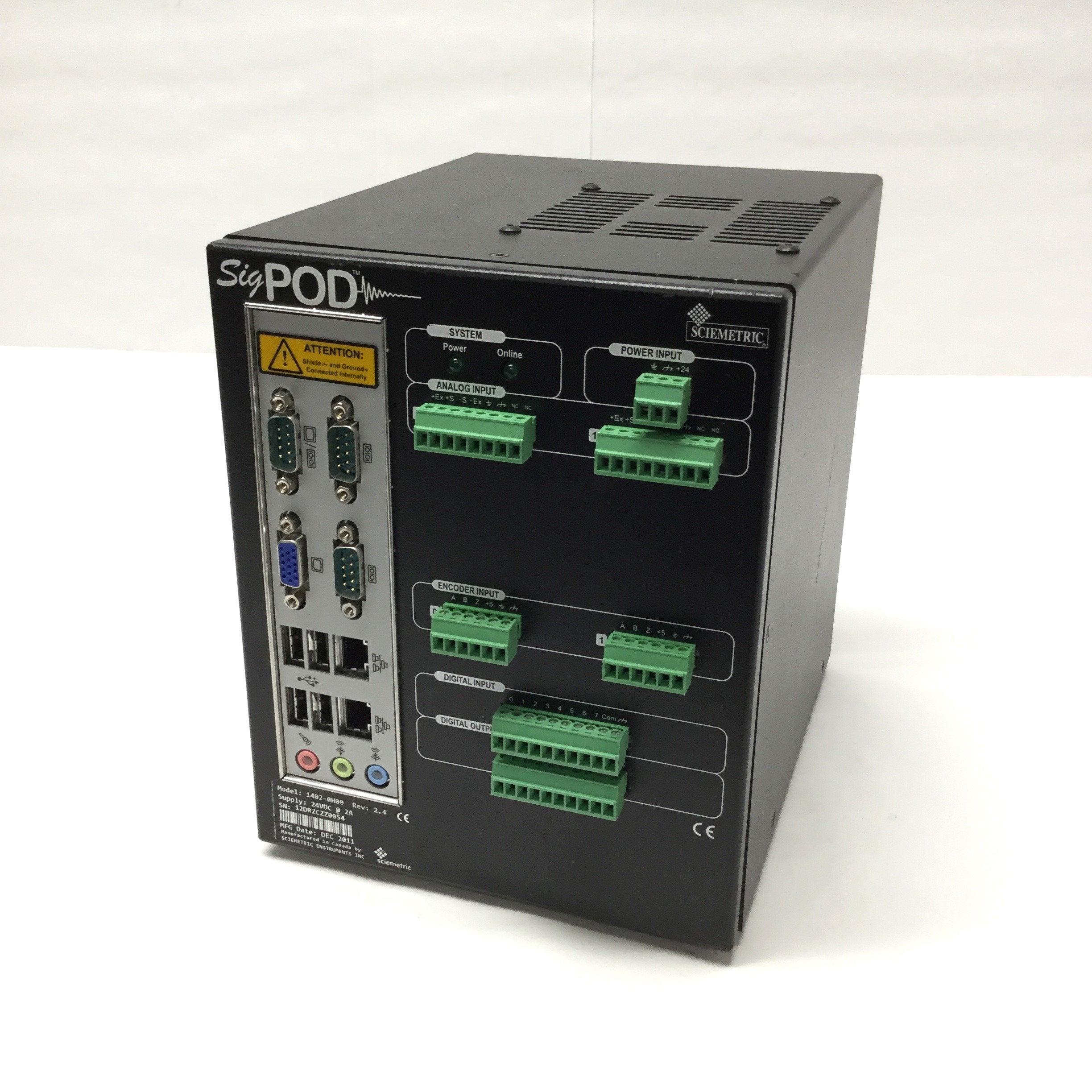 Sentinel Sigpod SCIEMETRIC 1402-0H00 Rev 2.4 sigPOD Process Monitoring System, 2-Chann ...