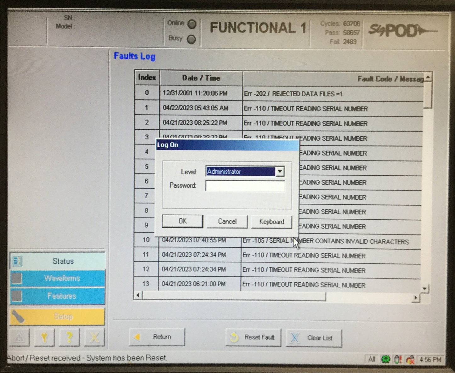 Used SCIEMETRIC 1402-0H00 Rev 2.4 sigPOD Process Monitoring System, 2-Channel, 24VDC