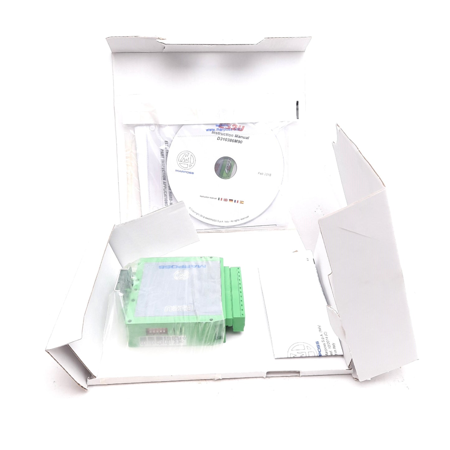 New Marposs 830320081 E32U Interface Unit 12-30VDC Supply, ±30V SSR Output, DIN Rail