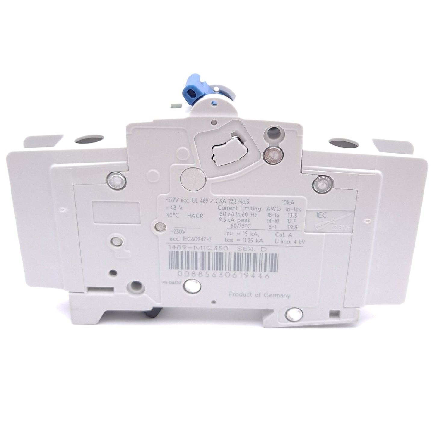 New – Open box Allen Bradley 1489-M1C350 Circuit Breaker, 1-Pole, 277VAC 35A, C-Curve