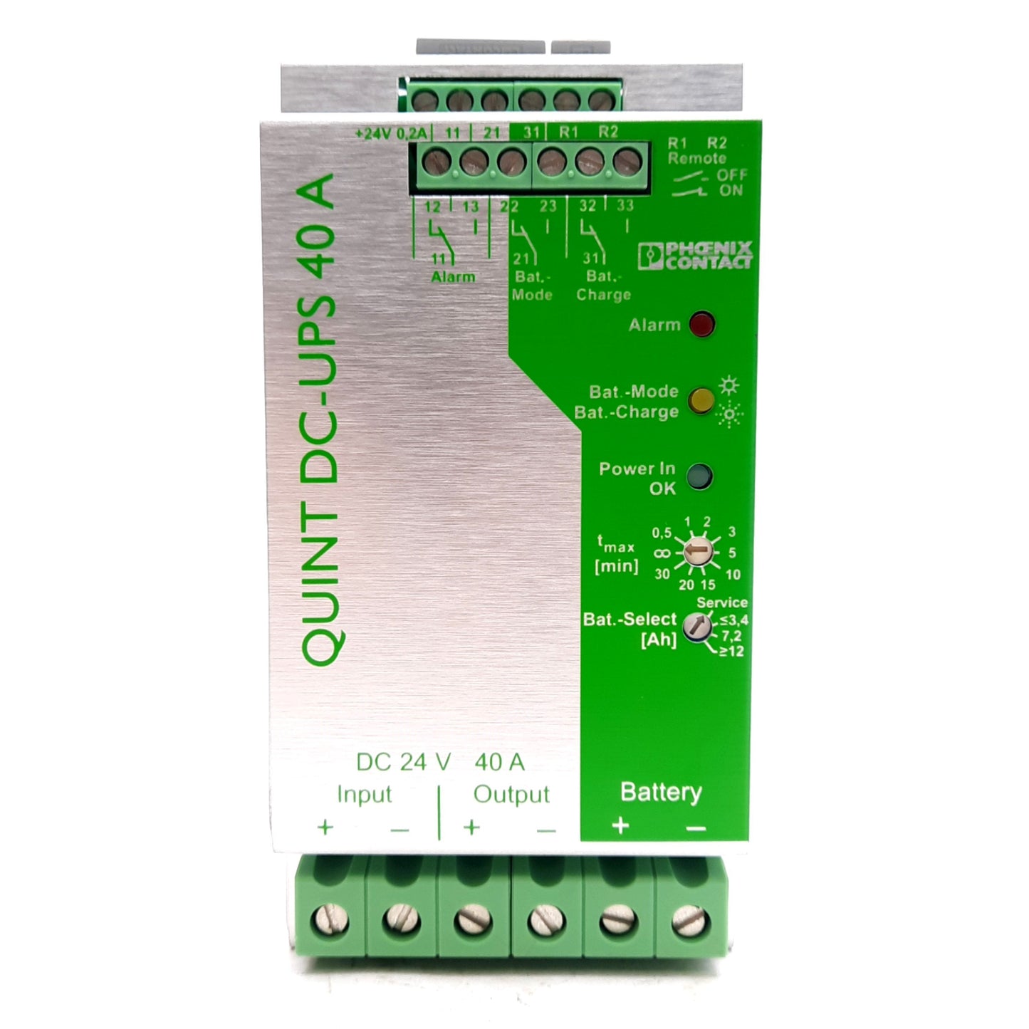 New Phoenix Contact 2866242 Uninterruptible Power Supply, 24VDC, 960W, DIN Rail