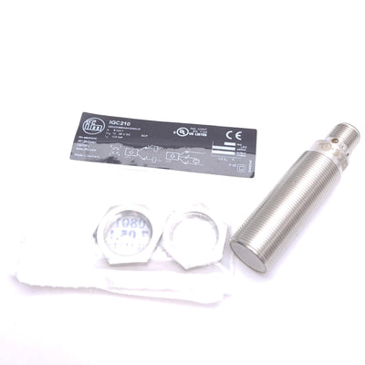New – Open box IFM Efector IGC210 Inductive Sensor, 8mm Range, NPN/PNP-NO Out, M12 4-Pin Male