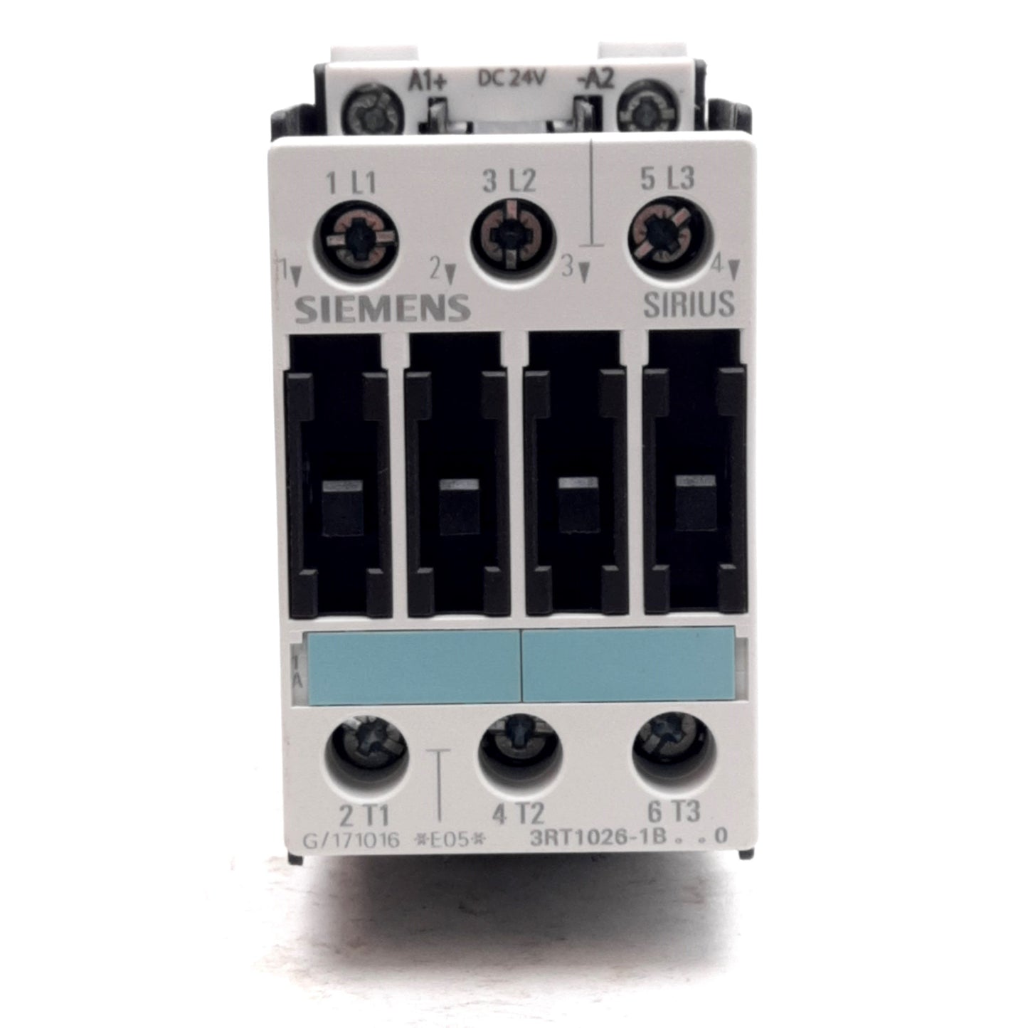 New Siemens 3RT1026-1BB40 Contactor, 3-Pole, 400VAC 25A, 11kW, 24VDC Coil, DIN Rail