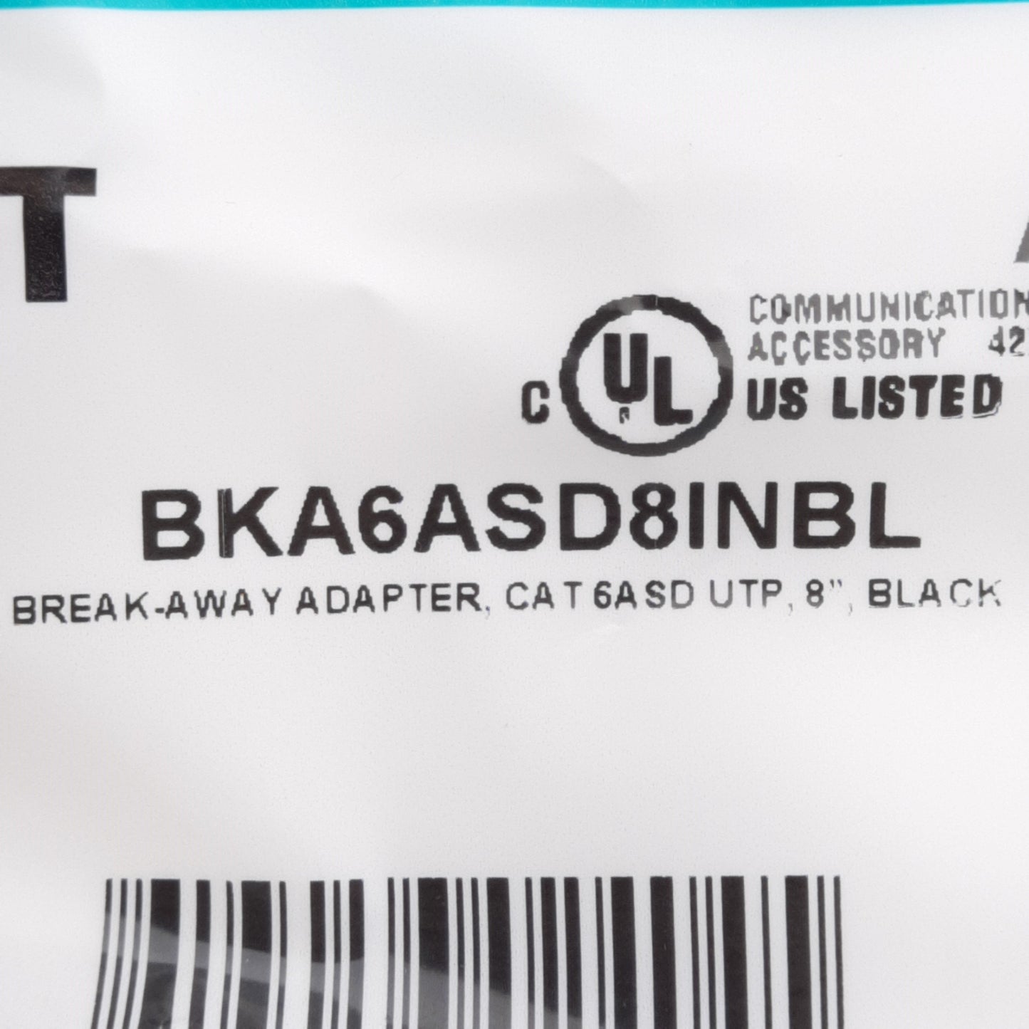 New Panduit BKA6ASD8INBL Breakaway Adapter, For Use With Cat5e/6/6A UTP Patch Cords