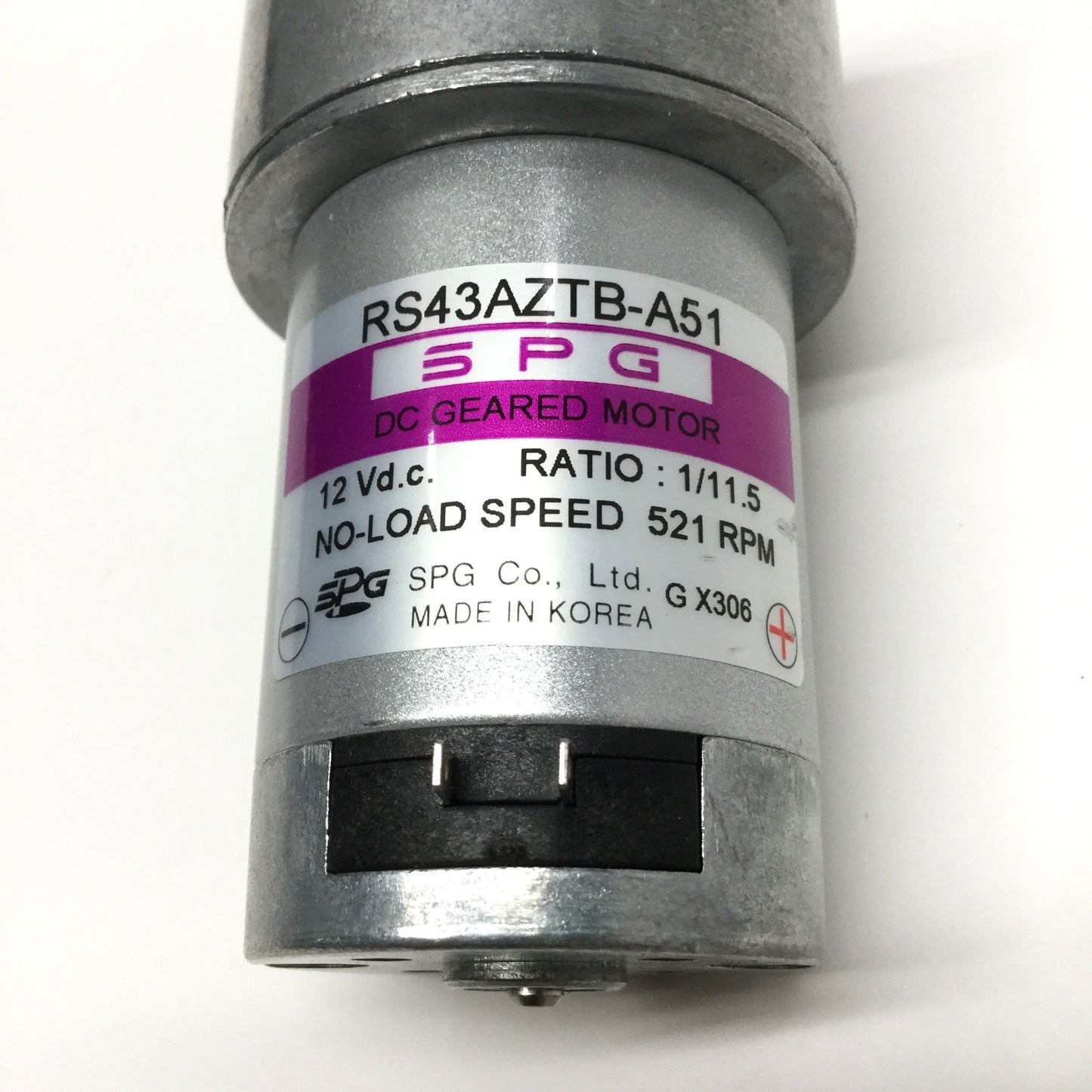 New – Open box SPG RS43AZTB-A51 DC Compact Gearmotor 12VDC, 11.5:1 Ratio, 521 RPM, 42.7 oz-in