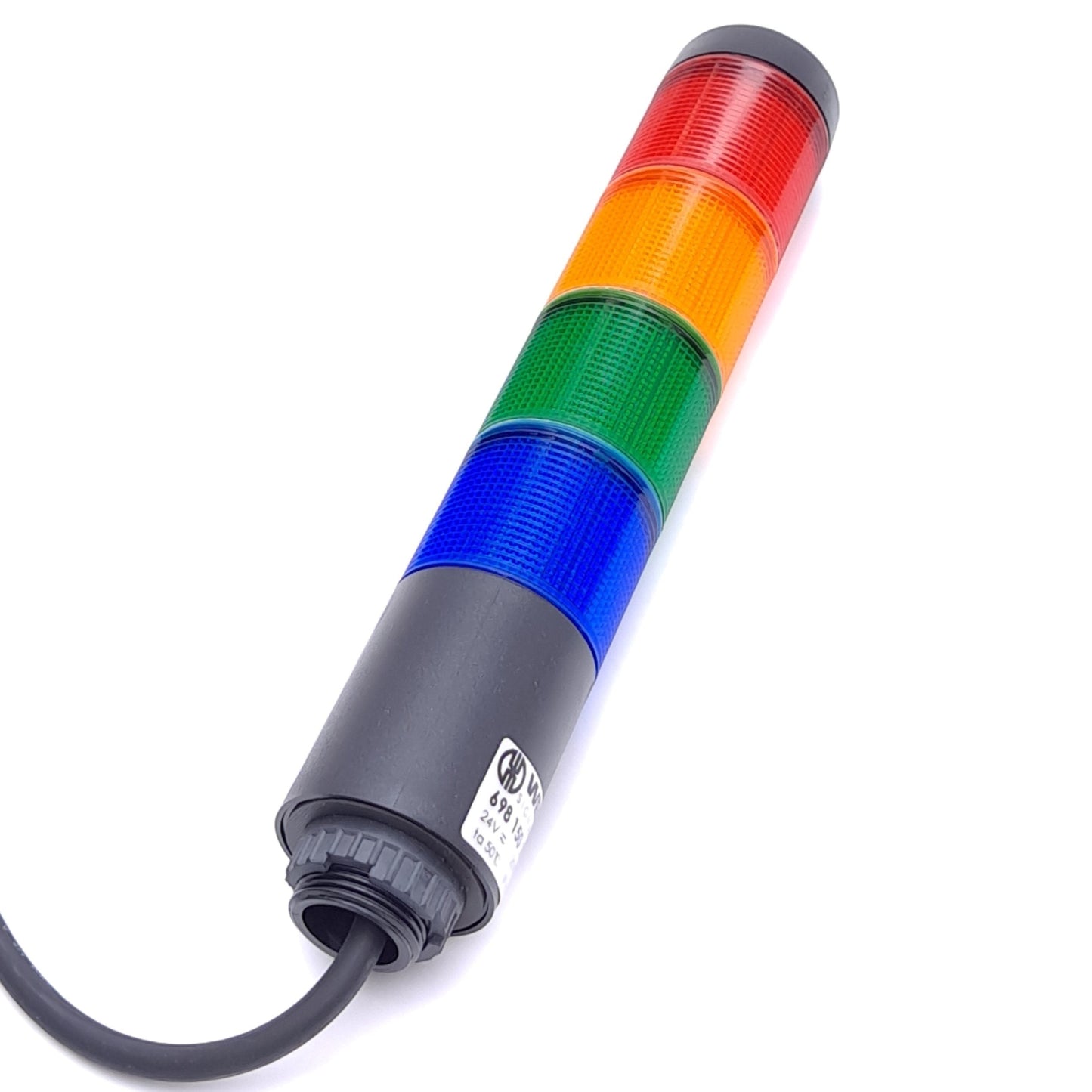 New Werma 698.150.75 LED Signal Tower, ø38mm, Blue/Green/Yellow/Red, 2m Cable, 24V