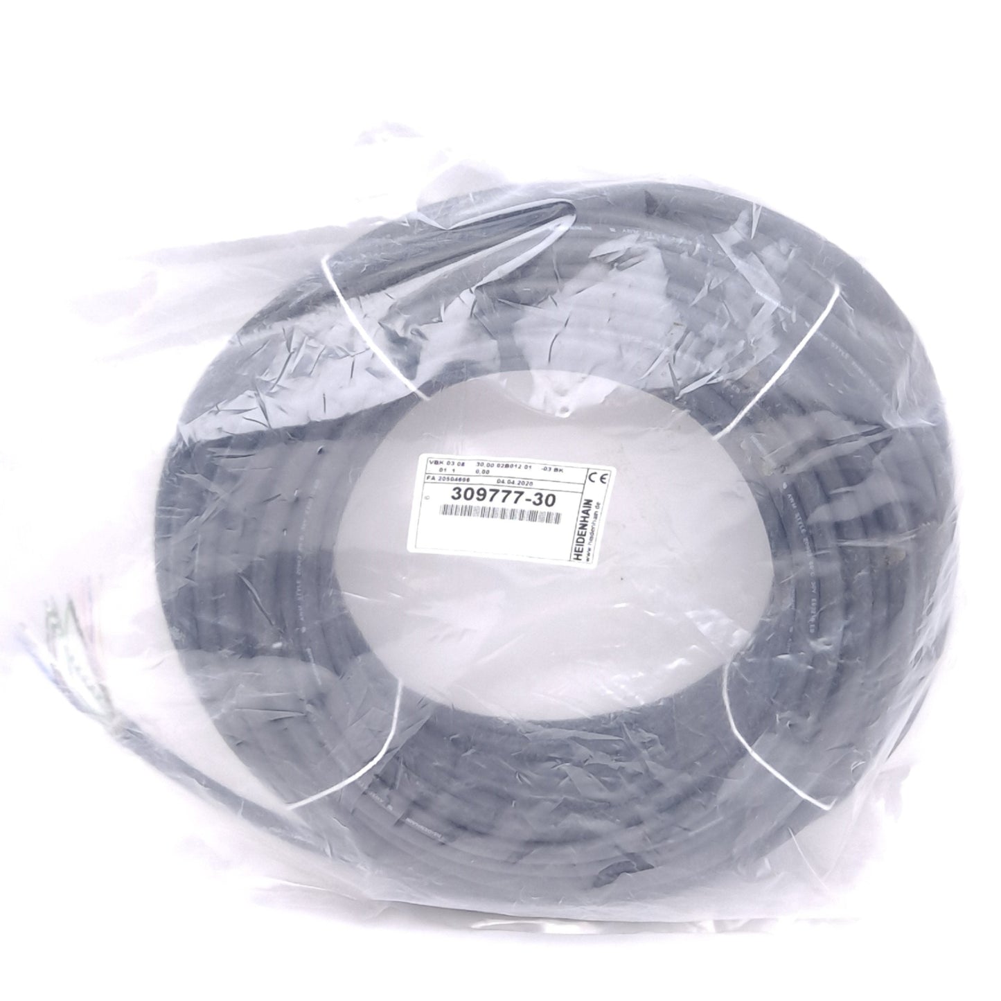 New Heidenhain 309777-30 Cable, M23 12-Pin Female to Flying Leads, 30m Length