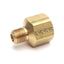 Used Lot of 6 Parker 222P-4-2 Brass Dryseal Adapters, 1/4" F to 1/8" M, SAEJ531/530