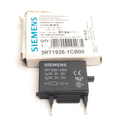 New Lot of 3 Siemens 3RT1926-1CB00 Surge Protectors, 24...48VDC / 24...70VAC
