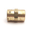 Used Lot of 6 Parker 207P-4 Brass Dryseal Pipe Coupler 1/4in Female, SAEJ530, SAEJ531