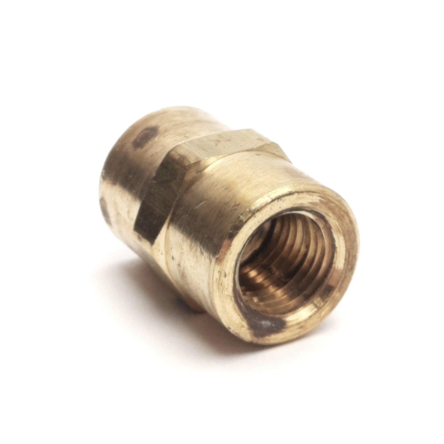 Used Lot of 6 Parker 207P-4 Brass Dryseal Pipe Coupler 1/4in Female, SAEJ530, SAEJ531