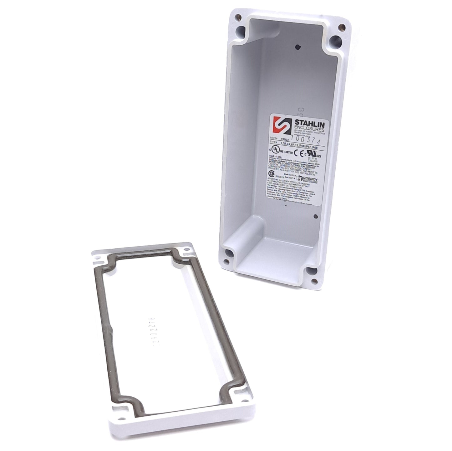 New Stahlin CF832 Fiberglass Enclosure, 8in H x 3in W x 2in D, Wall Mount