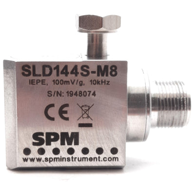 New SPM SLD144S-M8 Vibration Transducer, 10mV/m/s² Sensitivity, 10kHz, 12-24VDC