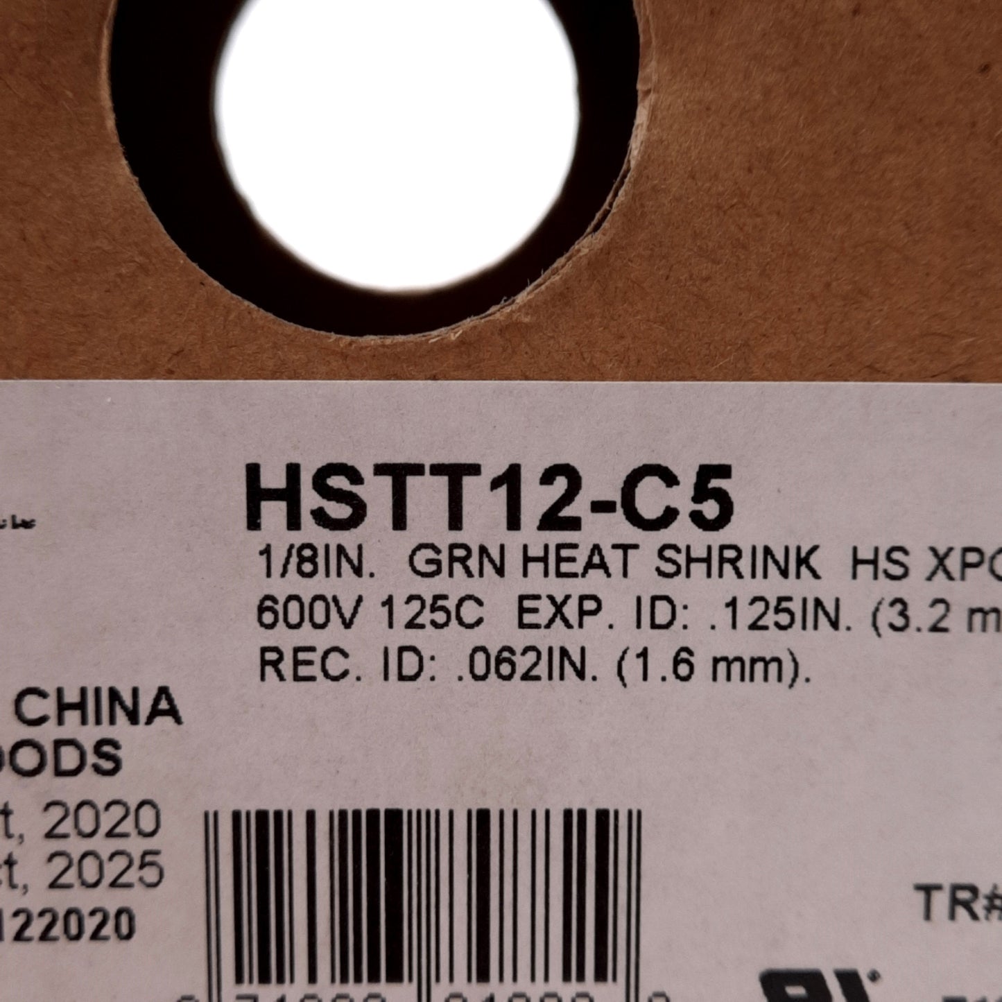 New Panduit HSTT12-C5 Heat Shrink Tubing, 1/8in ID, 194°F Shrink Temperature, 100ft