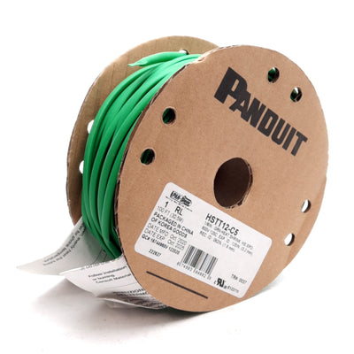 New Panduit HSTT12-C5 Heat Shrink Tubing, 1/8in ID, 194°F Shrink Temperature, 100ft