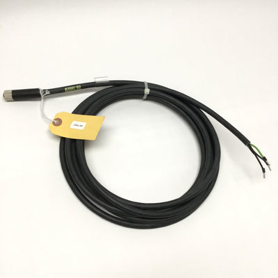Used AMCI CNGL-5M Power Cable Cordset for SMD34E2, 4-Pin M12 S-Coded, 16AWG, 5m