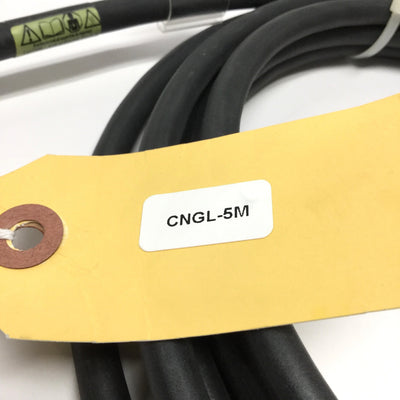 Used AMCI CNGL-5M Power Cable Cordset for SMD34E2, 4-Pin M12 S-Coded, 16AWG, 5m