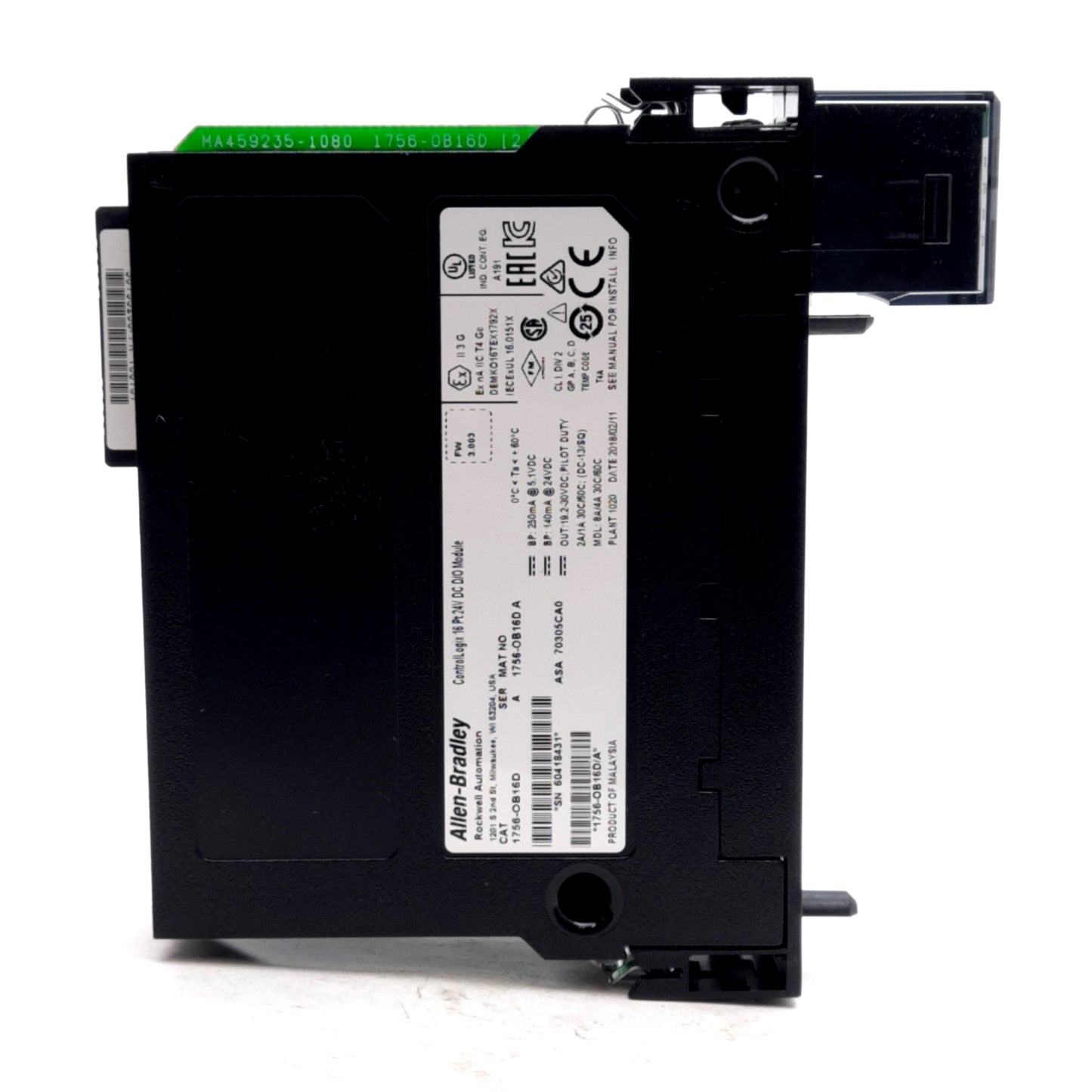 New – Open box Allen Bradley 1756-OB16D Control Logix DC PLC Output Card, 16-Point, 24VDC