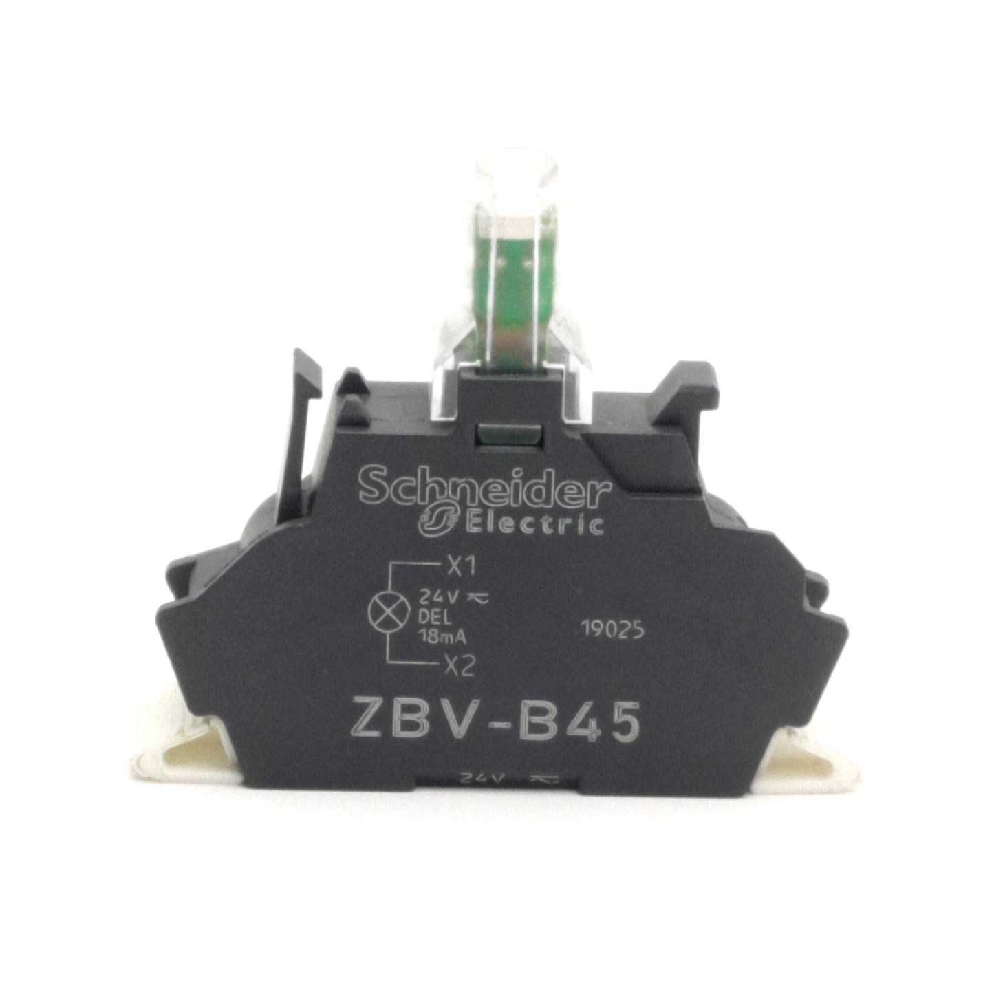 New – Open box Schneider Electric ZBV-B45 Pushbutton LED Light Block, 22mm, 24VAC/DC, Red