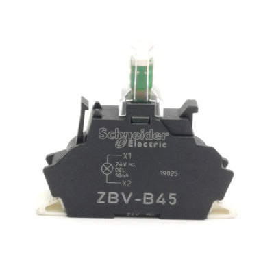 New – Open box Schneider Electric ZBV-B45 Pushbutton LED Light Block, 22mm, 24VAC/DC, Red