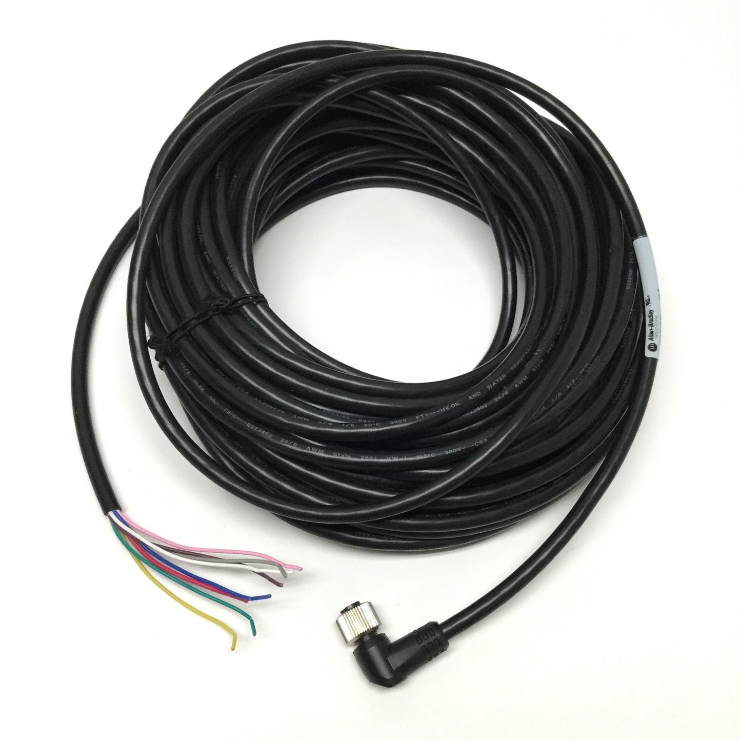 New – Open box Allen Bradley 889D-R8AB-20 QD Cordset Cable Micro M12 8-Pin to Flying Leads, 20m