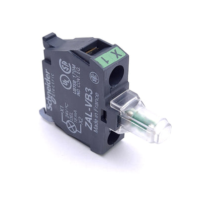New – Open box Schneider Electric ZALVB3 LED Light Block, Green, 24VAC/DC, Screw Clamp