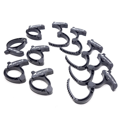 New – Open box Lot of 10 CableClamp CCM+0103-13 Medium Black CABLE CLAMP+ Self-Locking Reusable