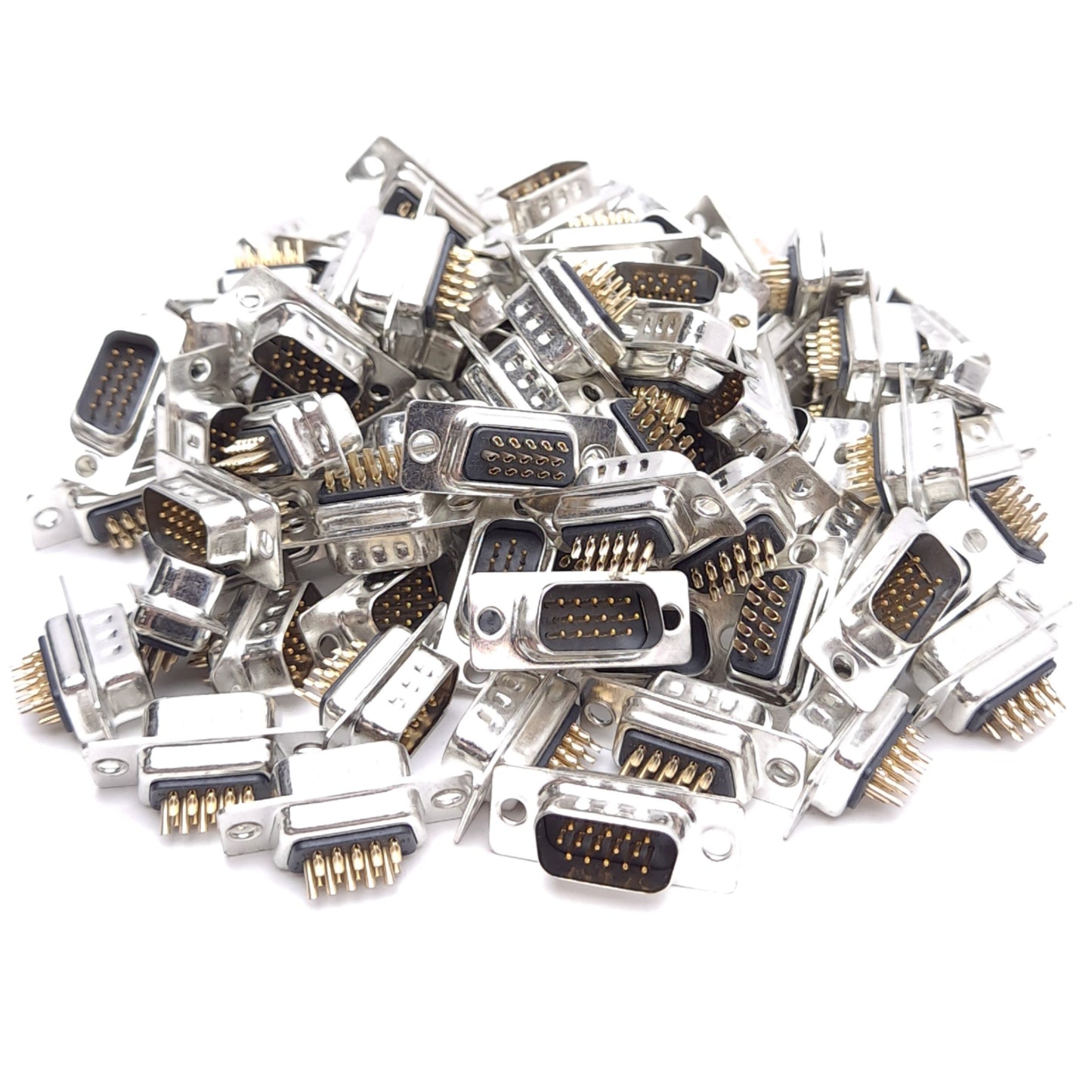 New – Open box Lot of 100 Northern Technologies XD3E15PTES DB15 Solder Cup Connector, Male