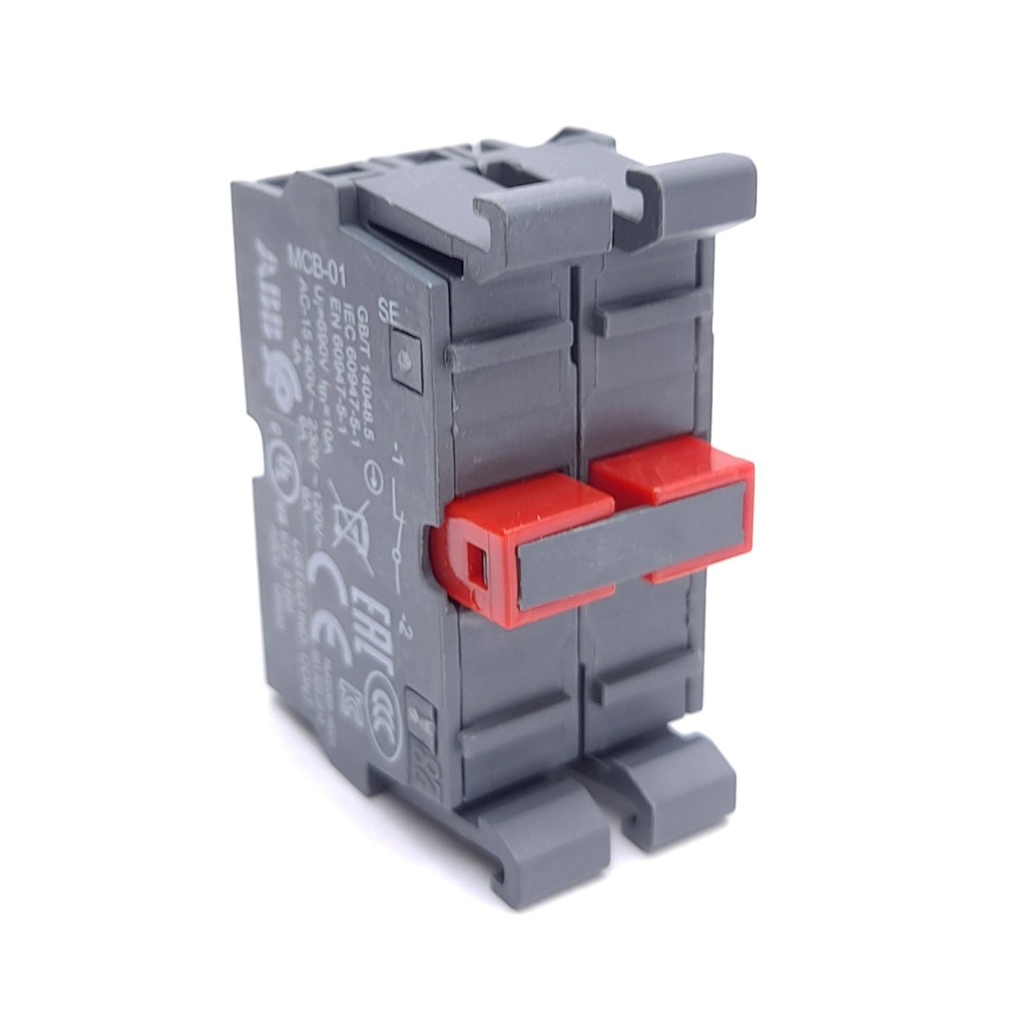 New – Open box Lot of 7 ABB MCB-02 Contact Block, 2 NC, Front Mounting, Screw Terminal