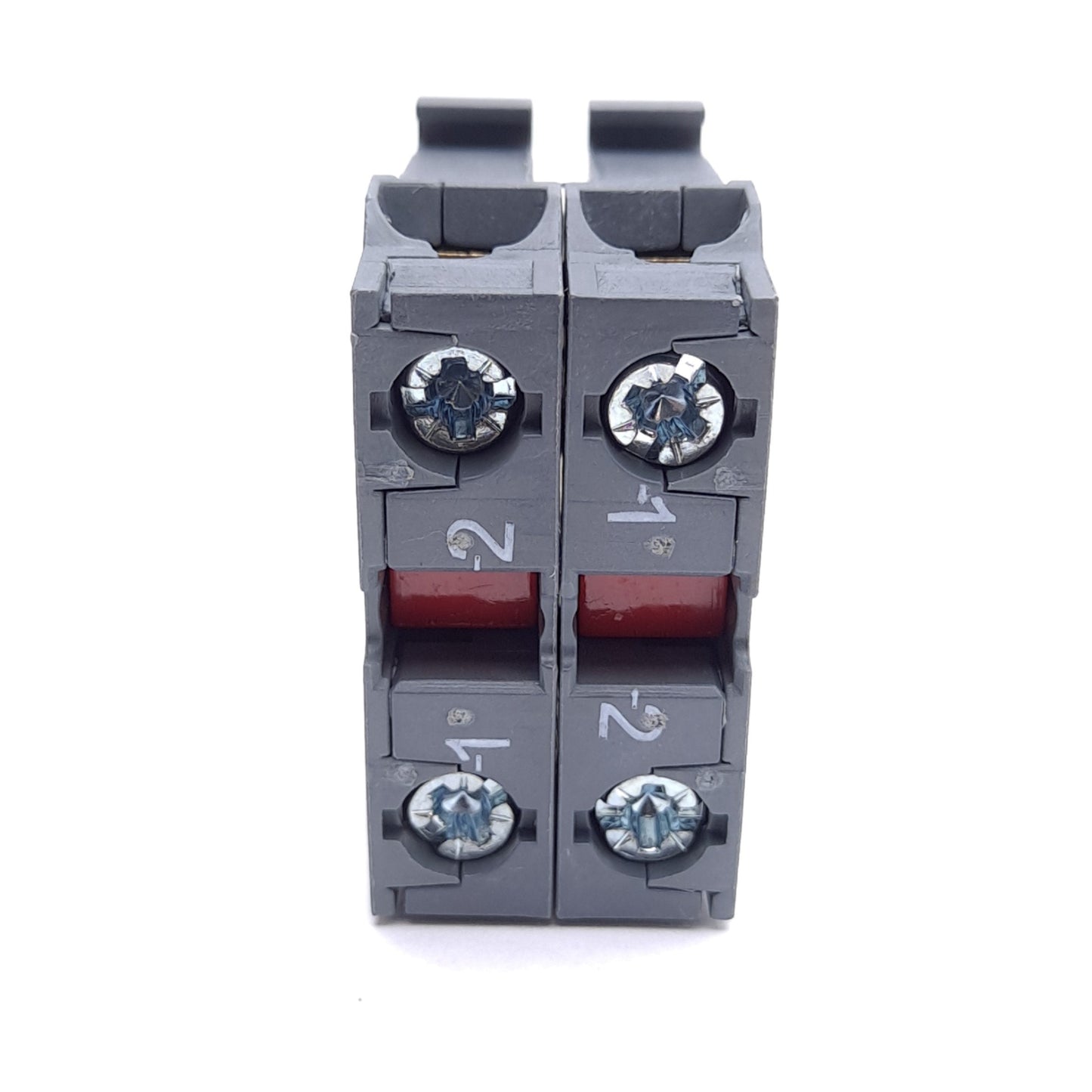 New – Open box Lot of 7 ABB MCB-02 Contact Block, 2 NC, Front Mounting, Screw Terminal