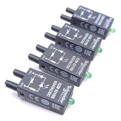 New – Open box Lot of 4 Schneider Electric RZM021RB Relay Protection Module 6-24VAC/DC, For RSZ