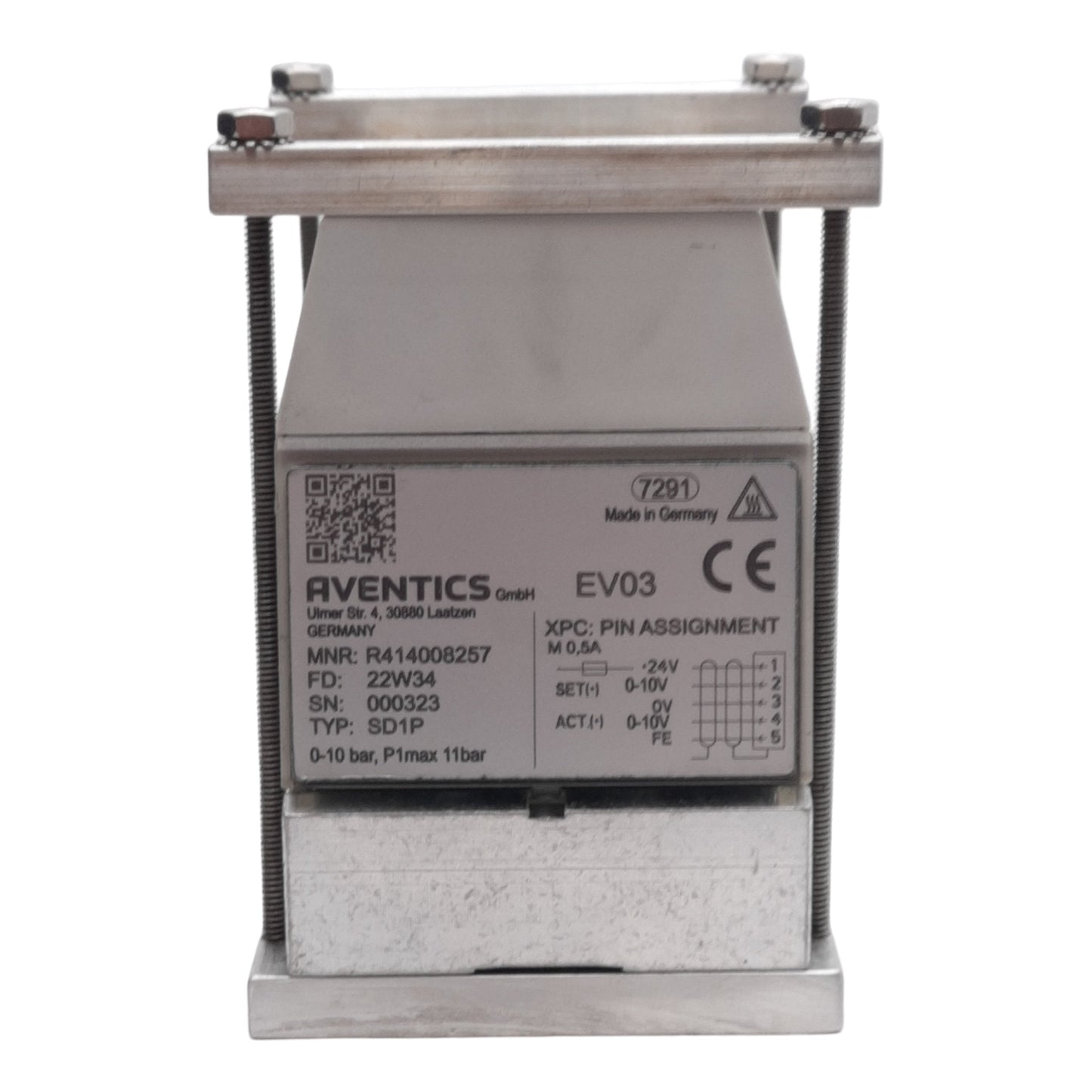 Used Aventics R414008257 EV03 Electro-Pneumatic Pressure Regulator 0.5-10bar 0-10V