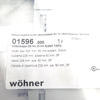 New Wohner 01596 60Classic System Cover Cap, 3 Poles, 228mm x 200mm x 90mm