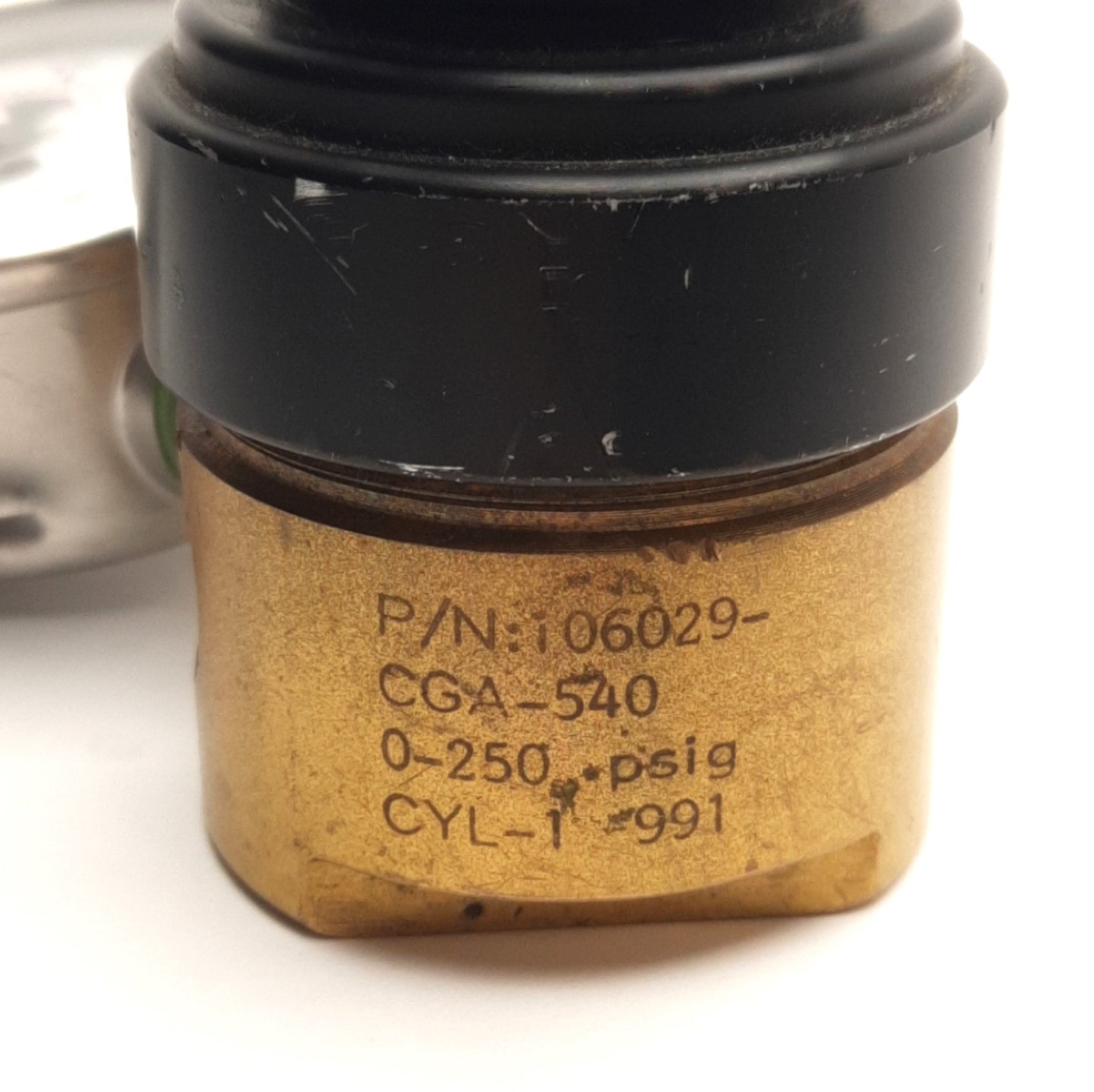 Used GO Inc 106026-CGA-540 Gas Regulator w/ Gauge, 0-250psig Outlet, 3000psi Inlet