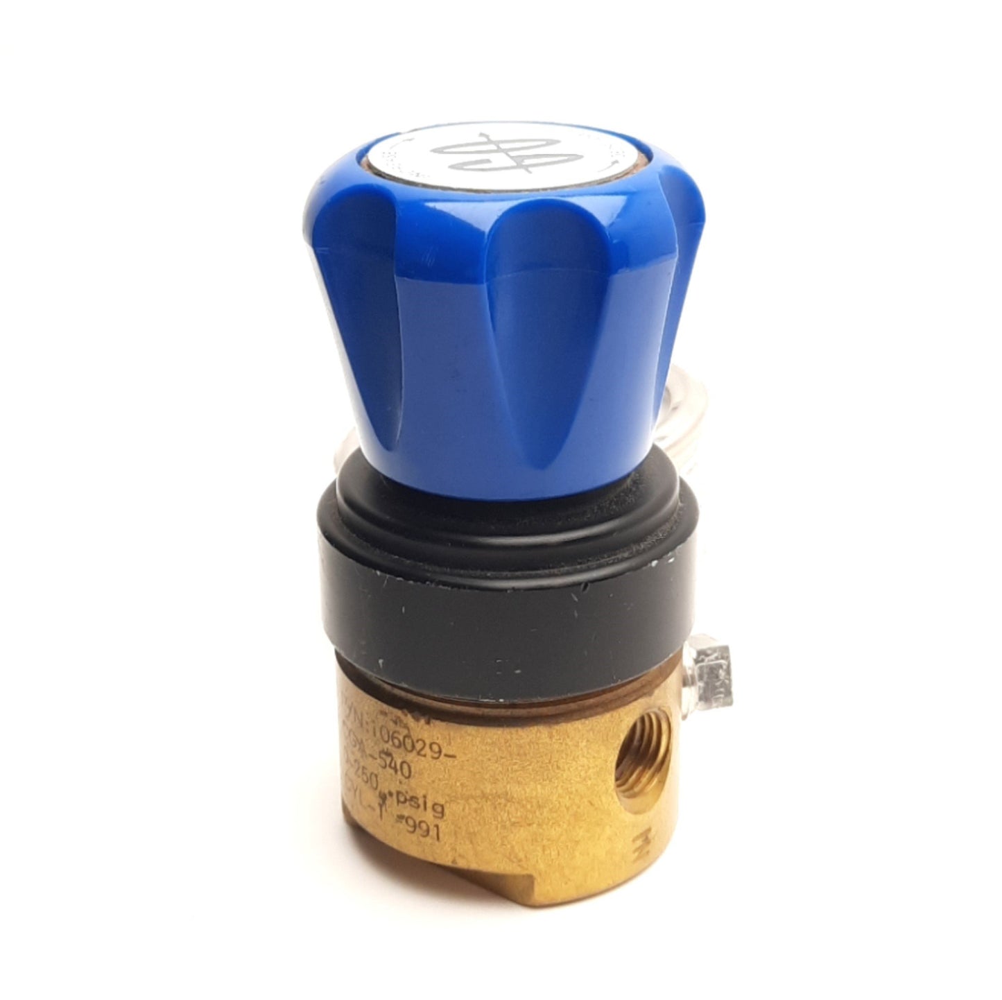 Used GO Inc 106026-CGA-540 Gas Regulator w/ Gauge, 0-250psig Outlet, 3000psi Inlet