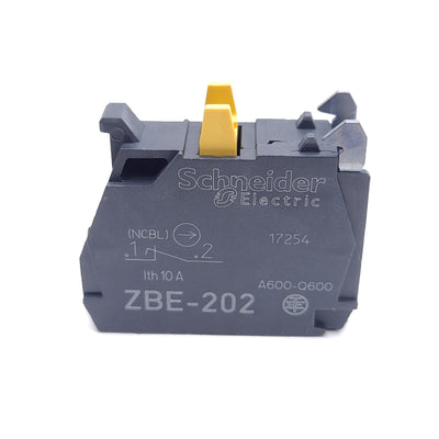 New – Open box Lot of 3 Schneider Electric ZBE202 Contact Block, 1 NC, Screw Terminal