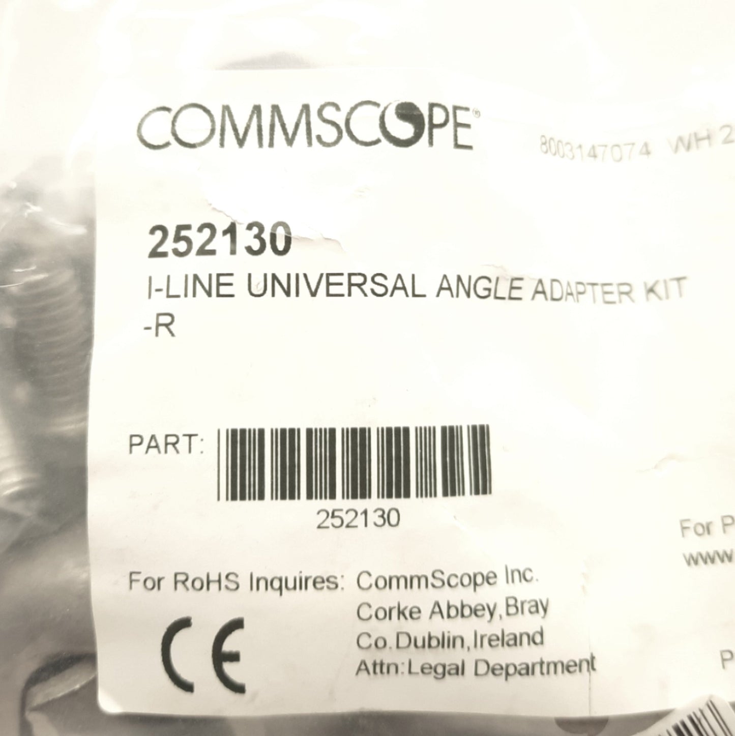 New Lot of 4 Commscope 252130 Inline Universal Angle Adapter Kits, ø3/8in Taps
