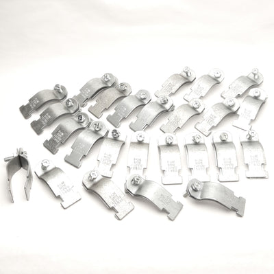 New – Open box Lot of 25 Cooper B2012PA-ZN 1-1/2" Strut/Pipe Conduit Two-Piece Clamp 1-1/2inch