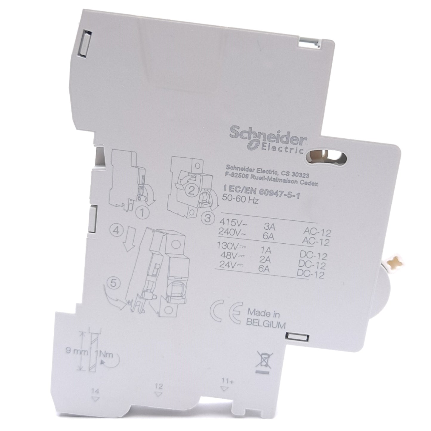 New – Open box Schneider Electric 26924 Auxiliary Contact, 1 Changeover Contact, DIN Rail