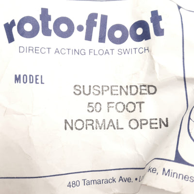 New – Open box Anchor Scientific S50NO Roto-Float Float Switch, N.O. SPST, 240VAC/120VA