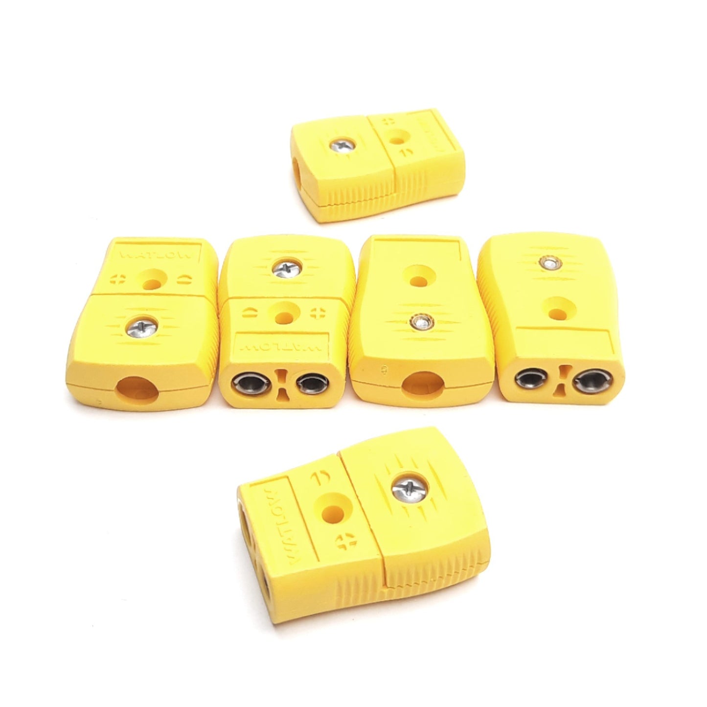 New – Open box Lot of 6 Watlow FCM-K Standard Thermocouple Connectors, Female, Type:K
