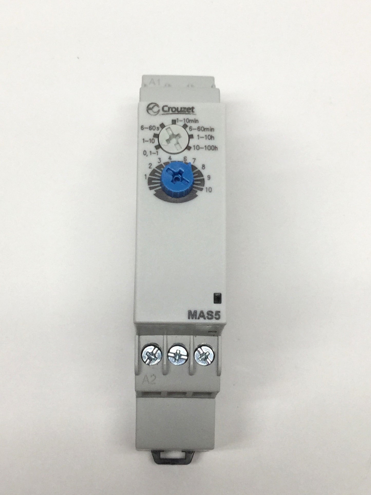 Used Crouzet MAS5 88 827 014 SSR Time Relay, ON Delay, 0.1s-100h, 24-240V AC/DC SPDT