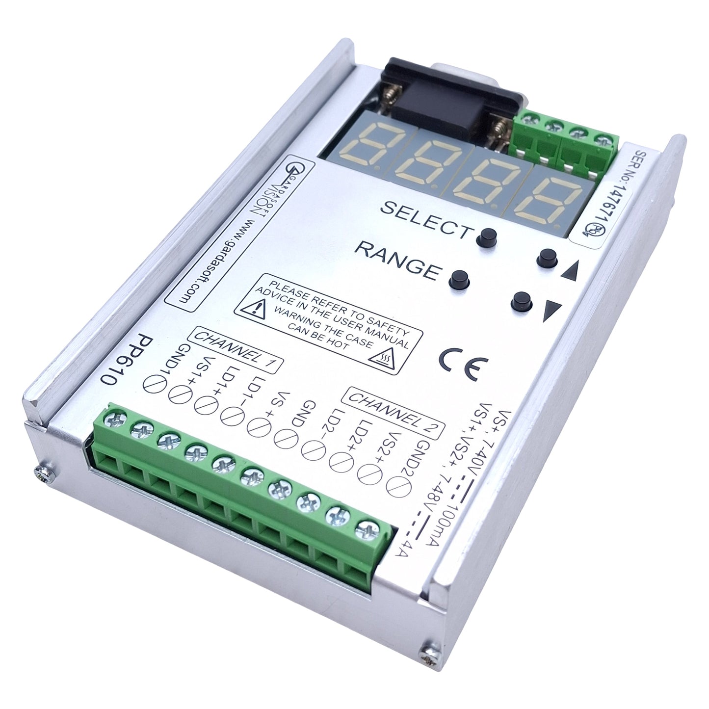Used Gardasoft PP610 2-Channel LED Pulse Strobe Machine Vision Controller RS232