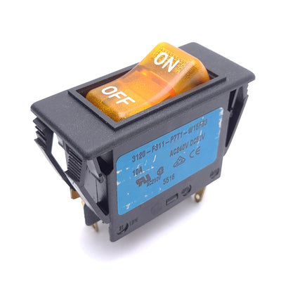 Used E-T-A 3120-F311-P7T1-W15FB3-10A Thermal Circuit Breaker, 1-Pole 10A 240VAC/50VDC